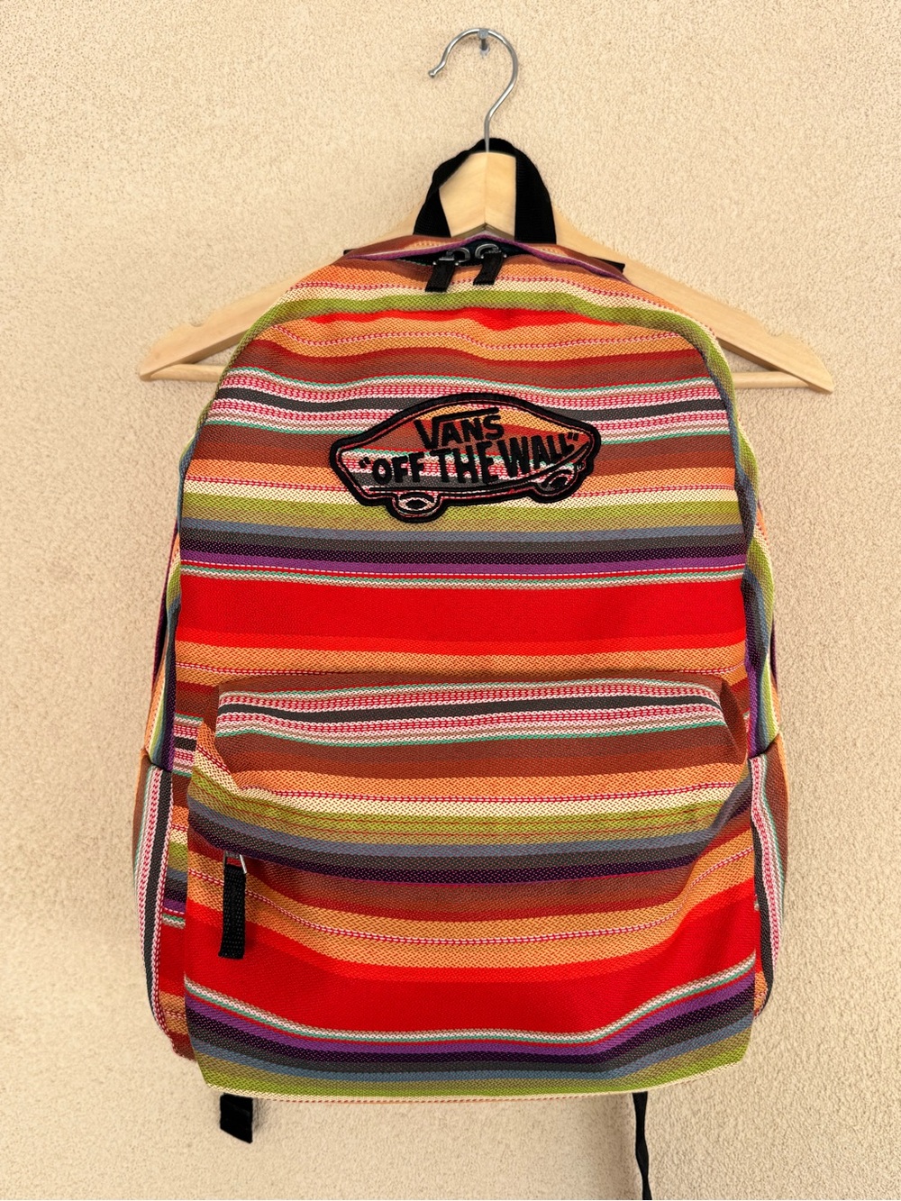 Vans Off The Wall Realm multi-color Striped Baja Backpack